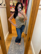 CRINKLE WASHED V-NECK SLEEVELESS TOP - ASSORTED COLORS