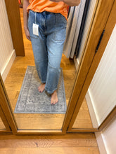 Flying Monkey Super High Rise Button Snap Hem Barrel Leg Jeans
