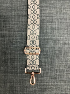 BLACK NATURAL ABSTRACT BAG STRAP