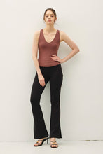 New Color-Soft Core - Basic Full Length V-neck Tank - Chocolate, Black or White