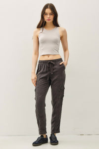The Ryder Tencel Cargo Jogger Pants - Charcoal or Khaki