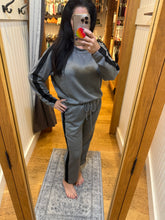 ARIELLA STRAIGHT LEG PANT W/ DETAIL IN SCUBA - BLACK/CHARCOAL