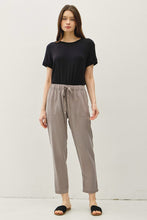 New Color-tencel Tapered Pants - Charcoal or Greige