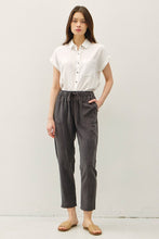 New Color-tencel Tapered Pants - Charcoal or Greige