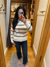 Lurex Striped Sweater - Cream/Blue or Cream/Mauve