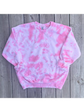 Hand Bleached Petal Pink Fleece Pullover