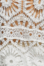 POL round neck sleeveless relaxed fit top in crochet - Ivory or Olive