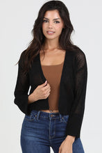 Light Weight Open Knit Cardigan Sweater - Assorted Colors