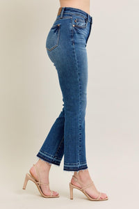 Judy Blue Medium Vintage Wash Release Hem Kick Flare