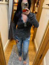 Washed Thermal Henley Top - Assorted Colors