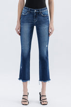FLYING MONKEY LOW RISE UNEVEN RAW HEM SLIM STRAIGHT JEANS - STUNNED