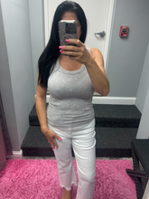 ZENANA 2 WAY NECKLINE WASHED RIBBED CROPPED TANK TOP - ASSORTED COLORS