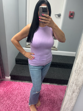 RIBBED SLEEVELESS TANK TOP WITH EXPOSED SEAM - ASSORTED COLORS