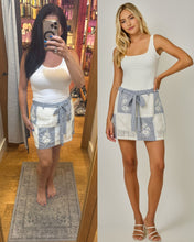 Lace & Embroidery Color Blocked Skort