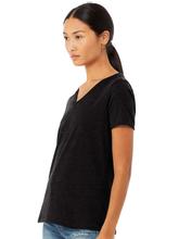 BELLA + CANVAS - Women's Relaxed Heather CVC V-Neck Tee - Assorted Colors