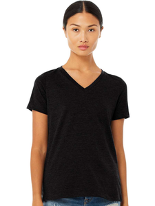 BELLA + CANVAS - Women's Relaxed Heather CVC V-Neck Tee - Assorted Colors