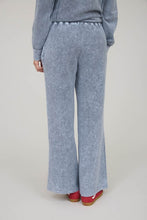 Washed High Waist Drawstring Lounge Pants - Charcoal Or Indigo Blue