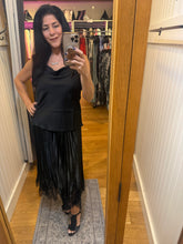 Cowl Neck Satin Cami Top - Black