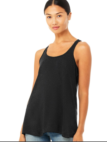BELLA + CANVAS - Women's Flowy Racerback Tank - Black Heather