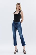 FLYING MONKEY LOW RISE UNEVEN RAW HEM SLIM STRAIGHT JEANS - STUNNED