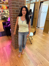 Henley Neck Washed Tank Top - Mystree