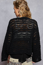 POL Relaxed Fit Open Cardigan In Chenille - Almond or Black