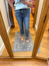 Flying Monkey High Rise Seamless Waistband Cuffed Straight Jeans - Radiantly