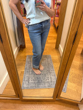 Flying Monkey High Rise Seamless Waistband Cuffed Straight Jeans - Radiantly