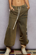 POL bottom in French terry with star patch trim - Vintage Moss or Black