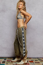 POL bottom in French terry with star patch trim - Vintage Moss or Black