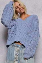 POL Chenille Sweater - Black, Cream or Evening Blue