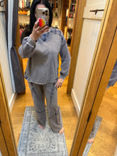 Mineral Washed Blue Plaid Sweatpants - Charcoal