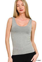 SEAMLESS TANK TOP WITH BUILT IN BRA - ASSORTED COLORS