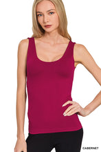 SEAMLESS TANK TOP WITH BUILT IN BRA - ASSORTED COLORS