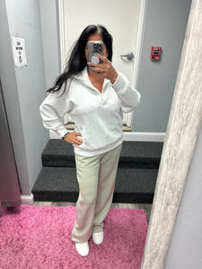 MODAL POLY SPAN QUARTER ZIP FUNNEL NECK PULLOVER - ASSORTED COLORS