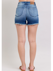 Judy Blue High Waist V-Front Shorts w Shield Pockets