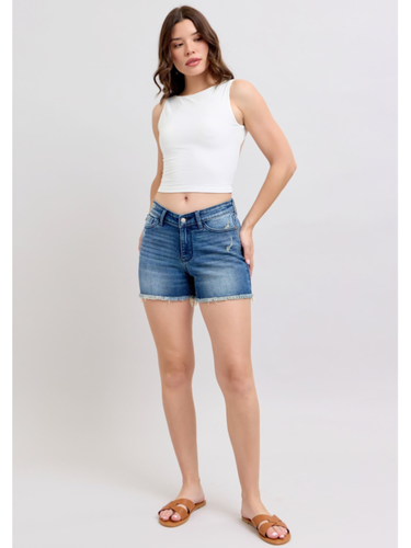 Judy Blue High Waist V-Front Shorts w Shield Pockets