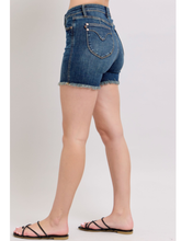 Judy Blue Tummy Control Fray Hem & Shield Back Pockets Shorts