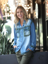 Denim Painted Top