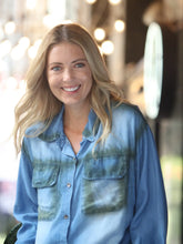 Denim Painted Top