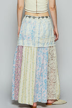 POL A-line body skirt in twill with button detail