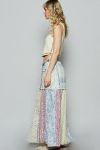 POL A-line body skirt in twill with button detail