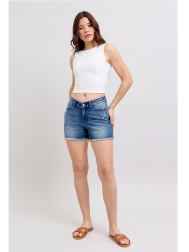Judy Blue High Waist V-Front Shorts w Shield Pockets