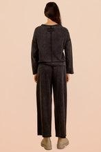 Mineral Washed Casual Knit Top & Pants Set - Black, Mocha or Wine