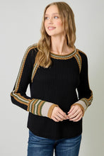 Mystree Raglan Sleeve Sweater Top - Sea foam, Stone Or Black