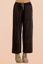 Mineral Washed Casual Knit Top & Pants Set - Black, Mocha or Wine