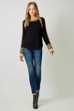Mystree Raglan Sleeve Sweater Top - Sea foam, Stone Or Black
