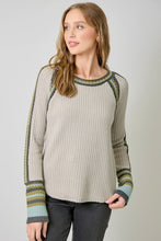 Mystree Raglan Sleeve Sweater Top - Sea foam, Stone Or Black