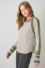 Mystree Raglan Sleeve Sweater Top - Sea foam, Stone Or Black