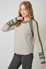 Mystree Raglan Sleeve Sweater Top - Sea foam, Stone Or Black